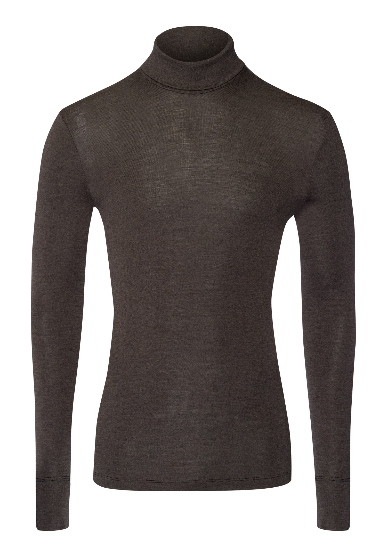 Woolen Silk M Thermal Turtleneck | Earthy Ink 73403-2147