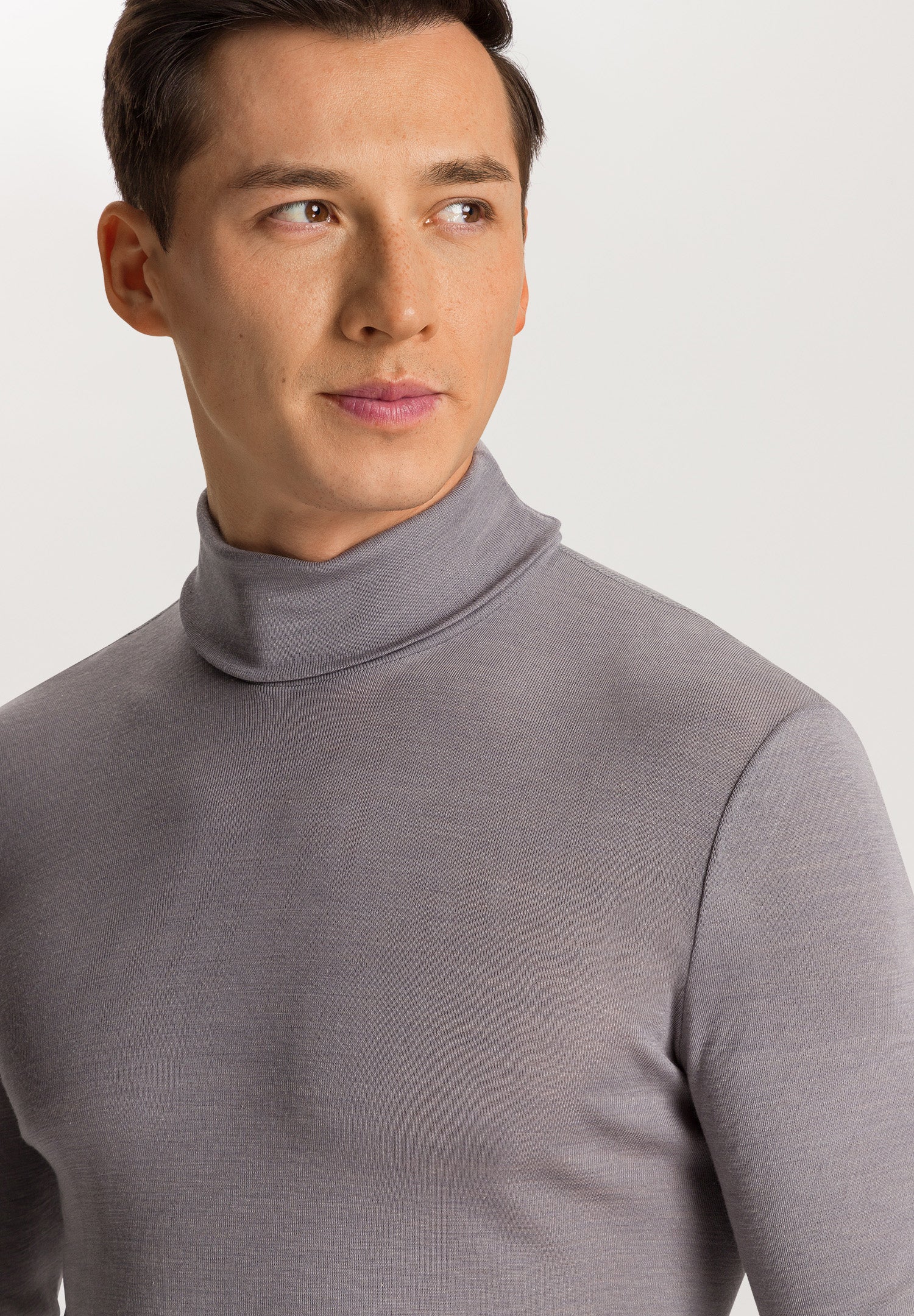 73403 Woolen Silk M Turtleneck Shirt - 2686 Nordic Grey