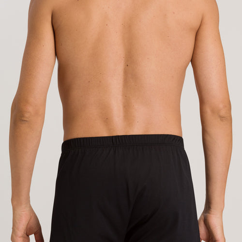 73505 Cotton Sporty Knit Boxer With Button Fly - 199 Black