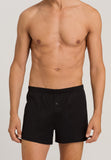 73505 Cotton Sporty Knit Boxer With Button Fly - 199 Black