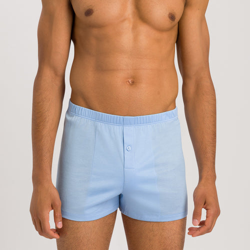 73505 Cotton Sporty Knit Boxer With Button Fly - 2531 Placid Blue