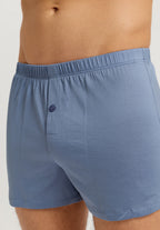 Cotton Sporty Knit Boxer With Button Fly | Dusky Aqua 73505-2586