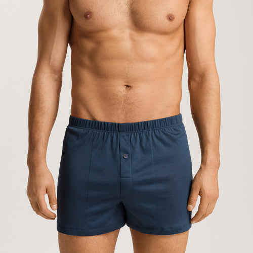 73505 Cotton Sporty Knit Boxer With Button Fly - 2644 Midnight Sky