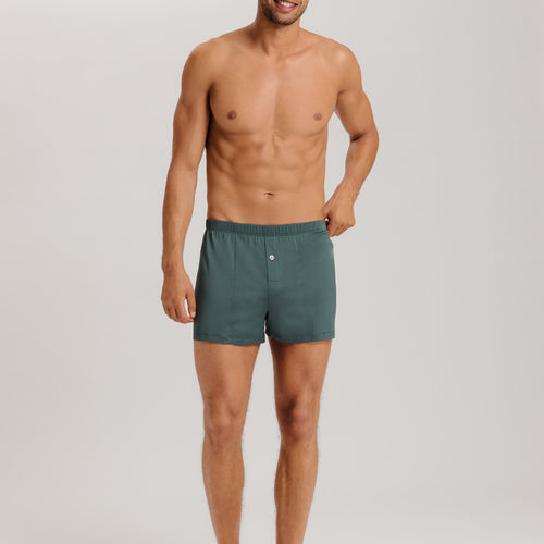 Cotton Sporty Knit Boxer With Button Fly | Herbal Tea 73505-2741