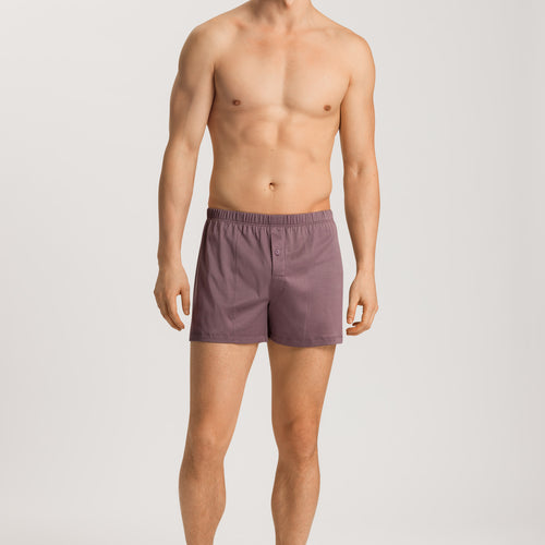 73505 Cotton Sporty Knit Boxer With Button Fly - 2770 Smokey Plum