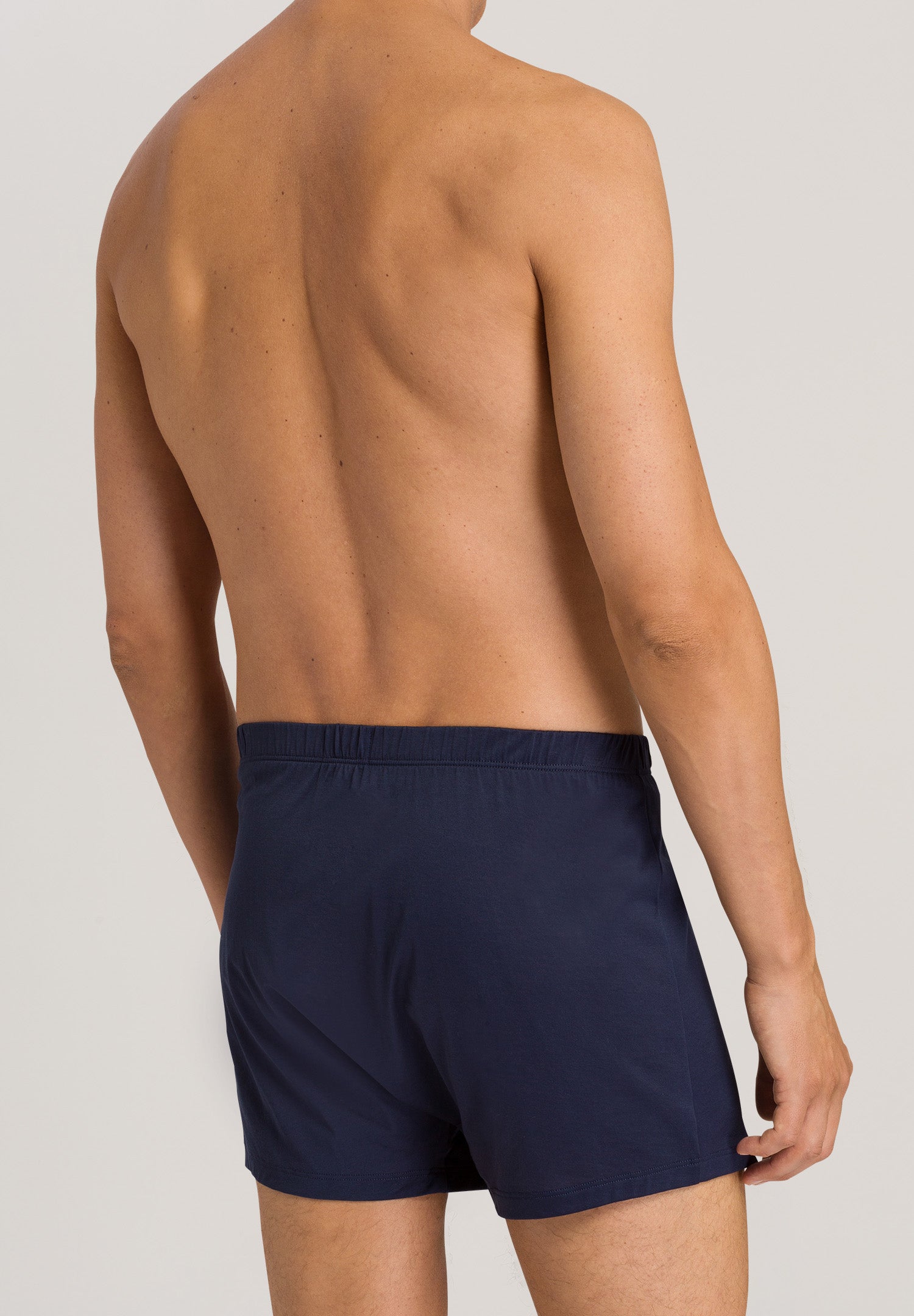 73505 Cotton Sporty Knit Boxer With Button Fly - 593 Midnight Navy