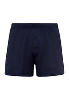 73505 Cotton Sporty Knit Boxer With Button Fly - 593 Midnight Navy