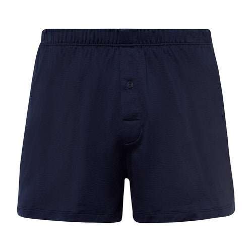 73505 Cotton Sporty Knit Boxer With Button Fly - 593 Midnight Navy