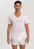 73510 Cotton Sporty V-Neck T-Shirt - 101 White