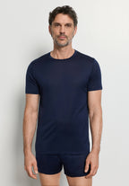 Cotton Sporty Crewneck T-Shirt | Deep Navy 73511-1610