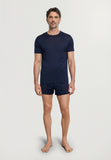 Cotton Sporty Crewneck T-Shirt | Deep Navy 73511-1610