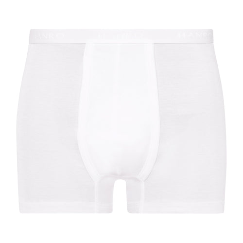 73634 Cotton Pure Boxer Brief With Fly - 101 White