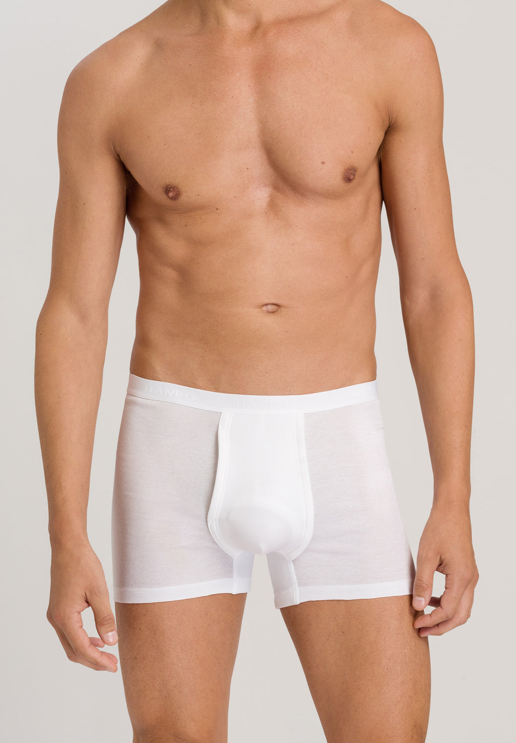 73634 Cotton Pure Boxer Brief With Fly - 101 White