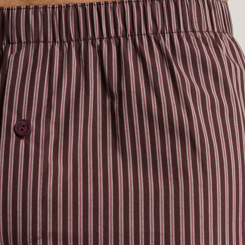 74013 Fancy Woven Boxer - 2863 Dark Wine Stripe