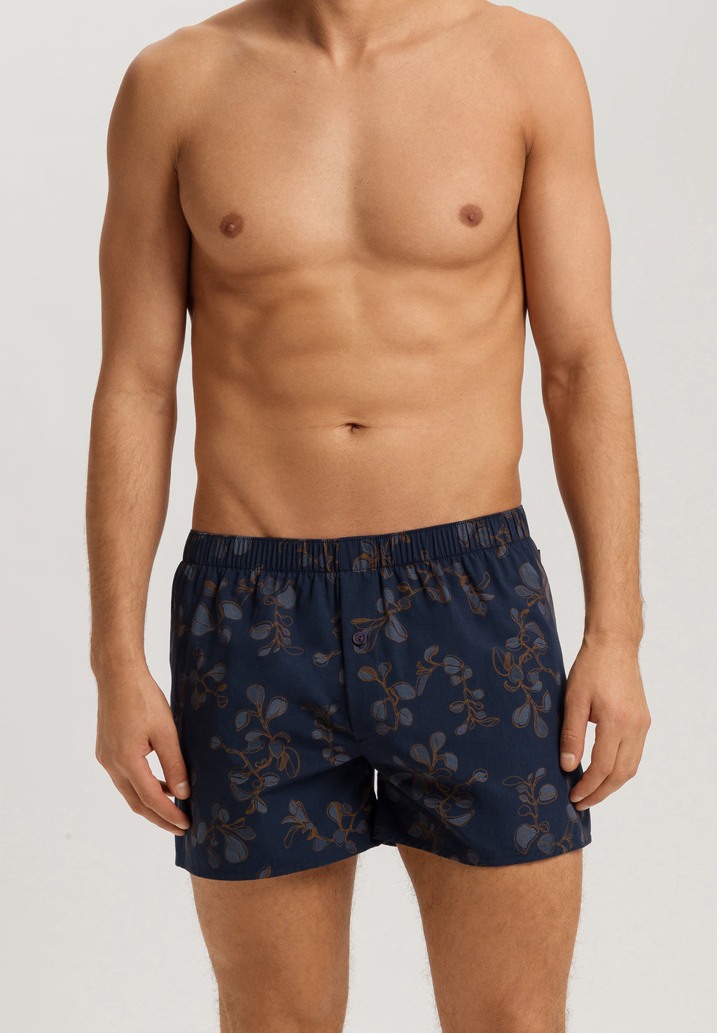Fancy Woven Boxer | Navy Ink Leaves 74013-3033