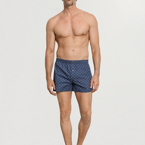 Fancy Woven Cotton Boxer | Squared Harmony 74013-3100