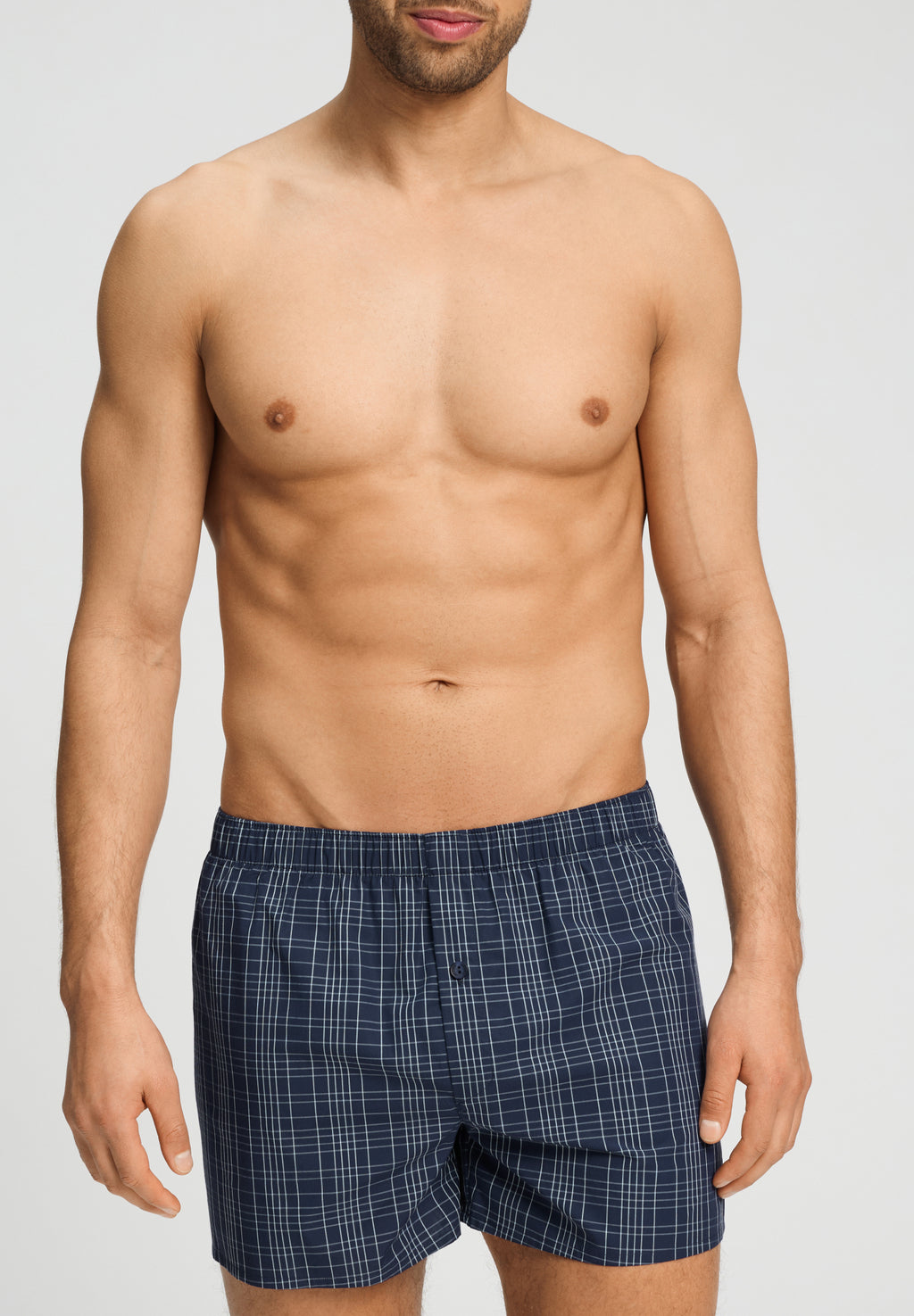 Fancy Woven Cotton Boxer | Checked Blue 74013-3131
