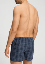 Fancy Woven Cotton Boxer | Checked Blue 74013-3131