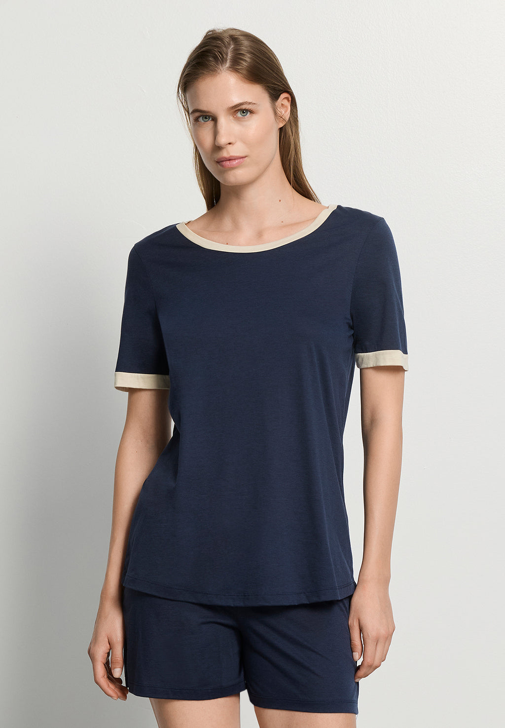 Laura Cotton Blend Pajama Set | Deep Navy 74262-1610