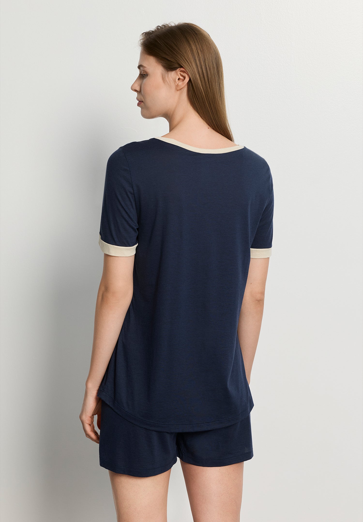 Laura Cotton Blend Pajama Set | Deep Navy 74262-1610