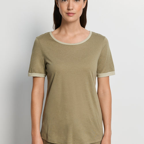 Laura Cotton Blend Pajama Set | Covert Green 74262-2727