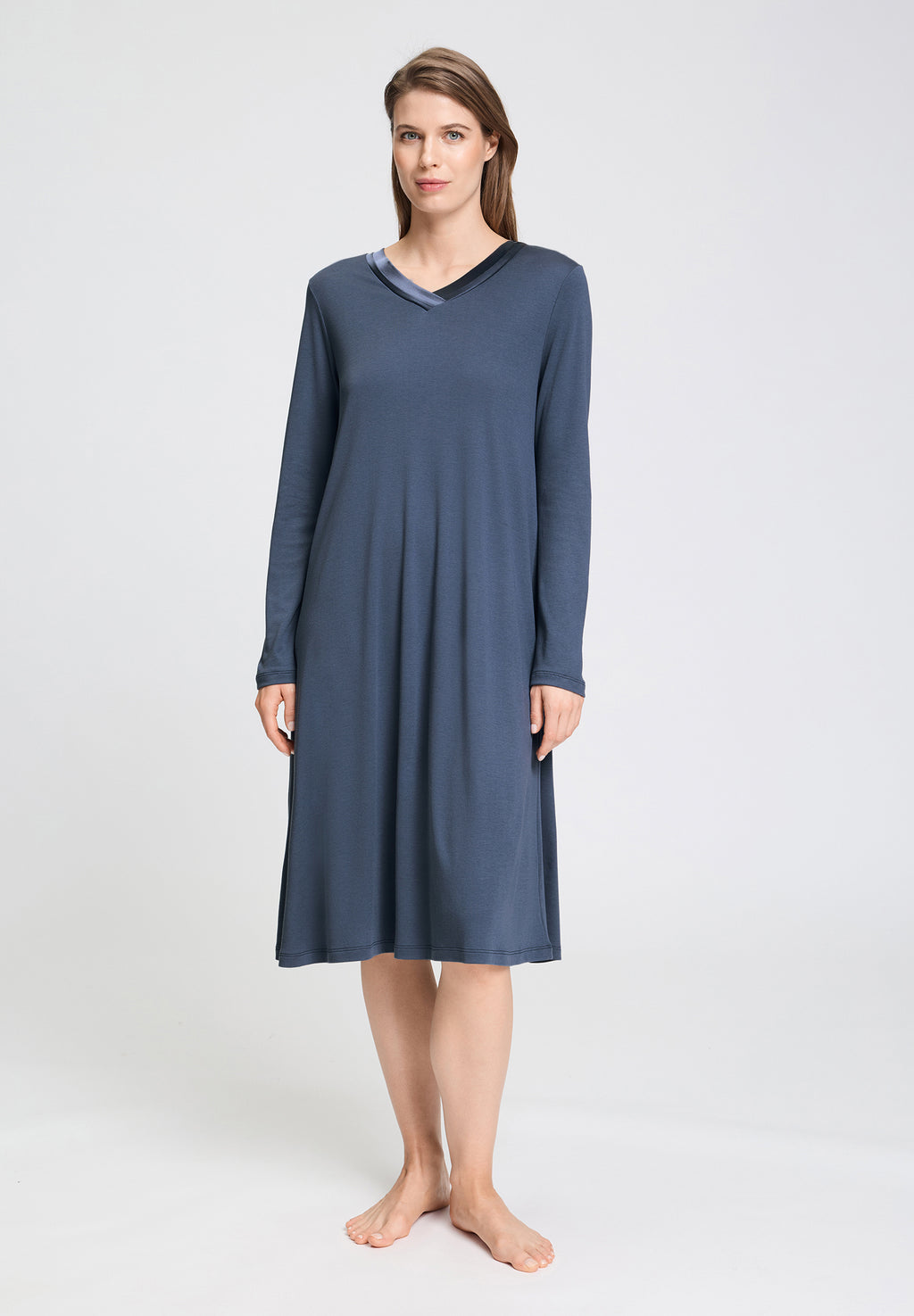Tyra L/Slv Gown 110cm | Vintage Indigo 74695-2617