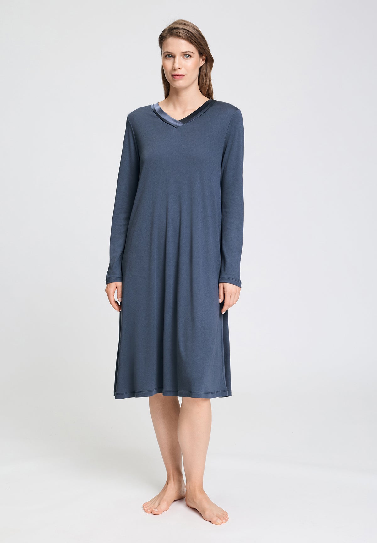 Tyra L/Slv Gown 110cm | Vintage Indigo 74695-2617