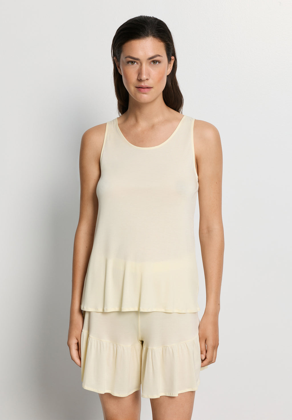 Isabella Sleeveless Short Pyjama | Lemon Cake 74727-2217
