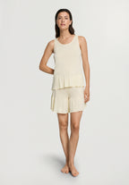Isabella Sleeveless Short Pyjama | Lemon Cake 74727-2217