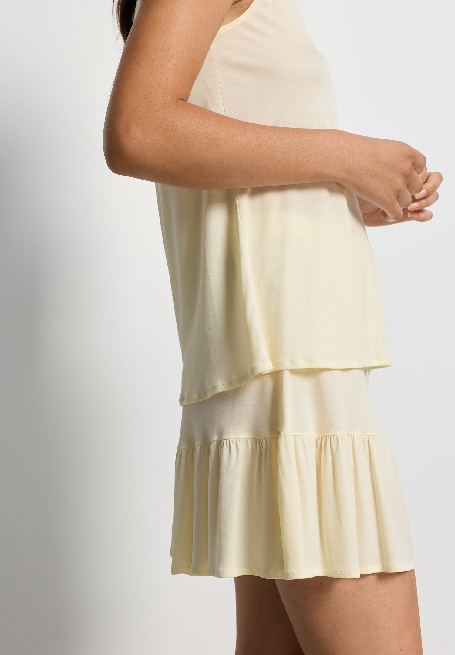 Isabella Sleeveless Short Pyjama | Lemon Cake 74727-2217