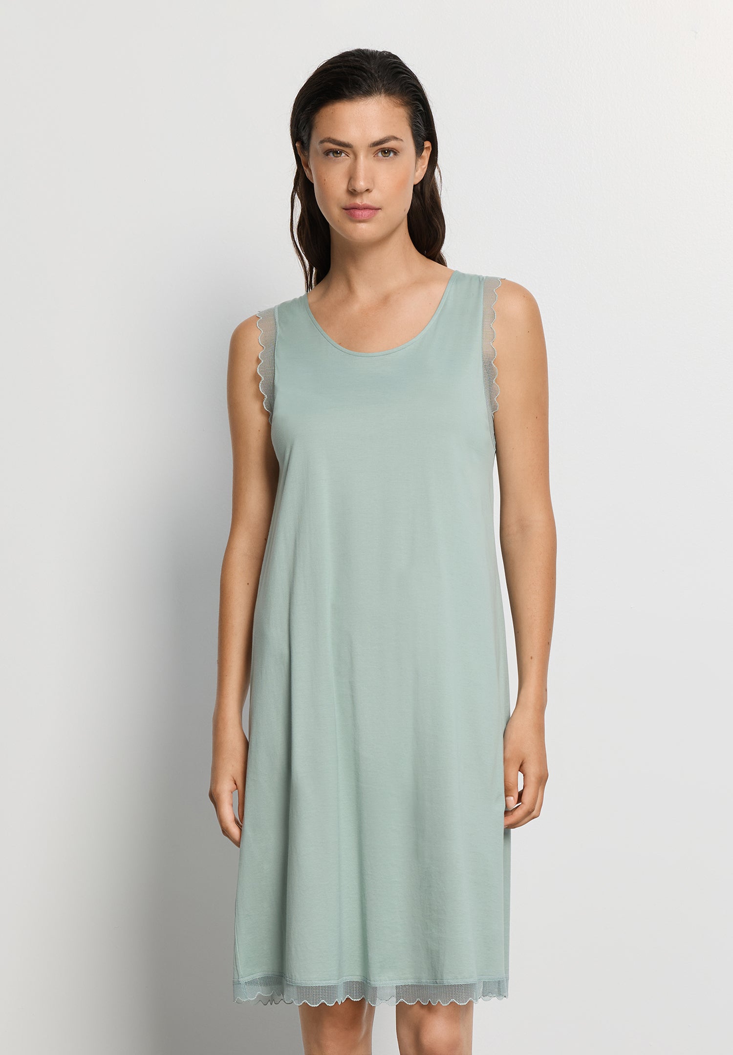 cotton tank sleep dress Eileen Fisher - Women's Organic Cotton Interlock Tank Sleep Dress - Blue