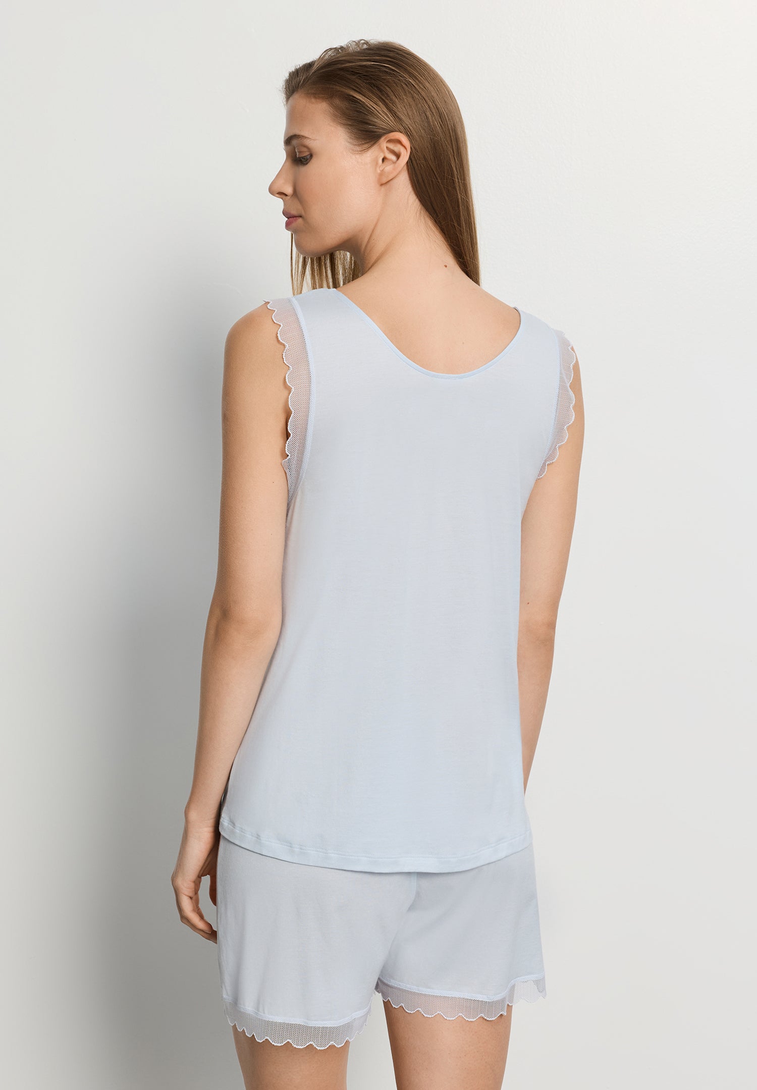 Inaya Sleeveless Short Pyjama | Watery Blue 74738-2244