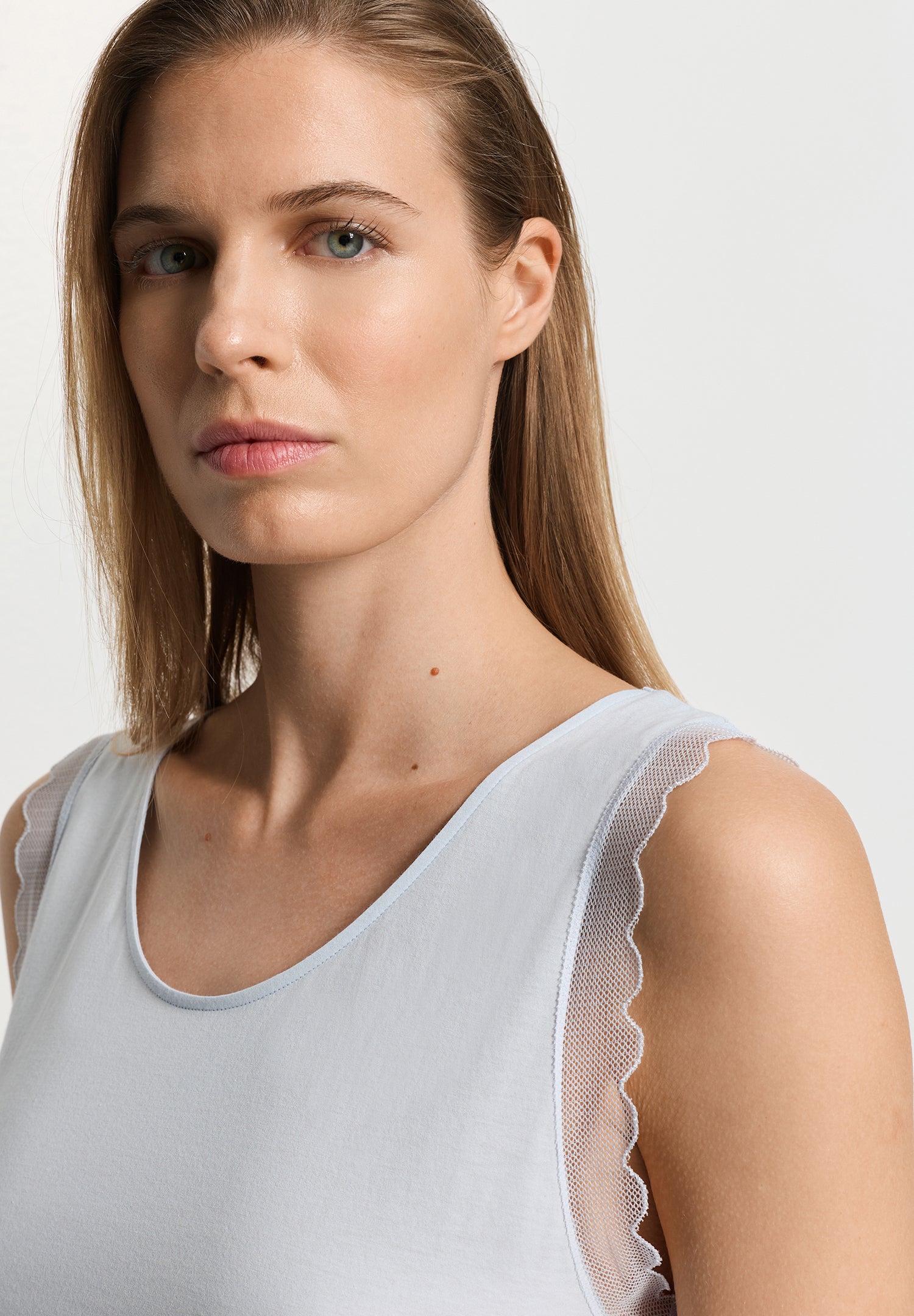 Inaya Sleeveless Short Pyjama | Watery Blue 74738-2244