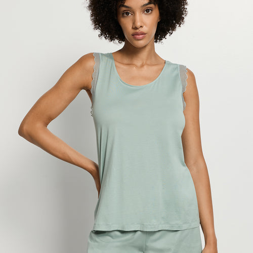 Inaya Sleeveless Short Pyjama | Dark Seafoam 74738-2733