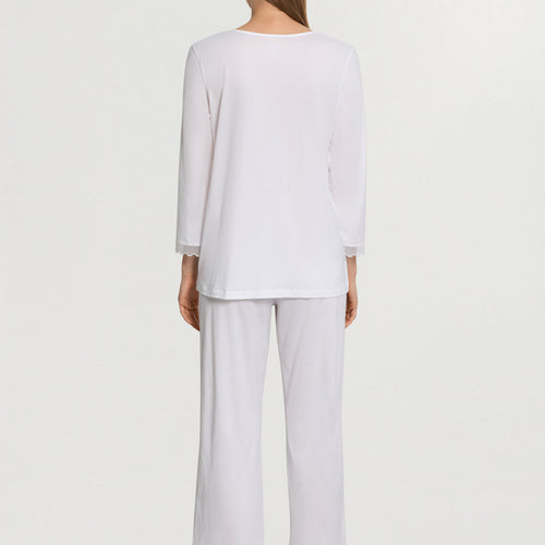 Inaya L/Slv Pyjama Crop Pants | White 74739-101