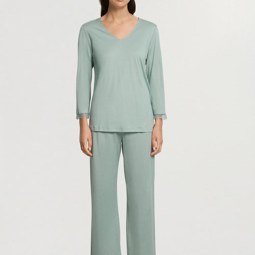 Inaya L/Slv Pyjama Crop Pants | Dark Seafoam 74739-2733