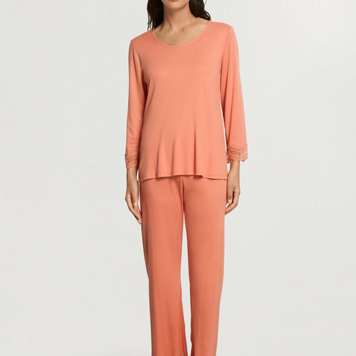 Cira L/Slv Pyjama Crop Pants | Light Carnelian 74743-2288