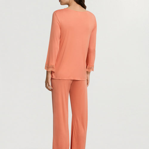 Cira L/Slv Pyjama Crop Pants | Light Carnelian 74743-2288