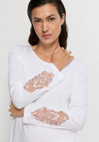 Belen L/Slv Pajama | White 74748-101