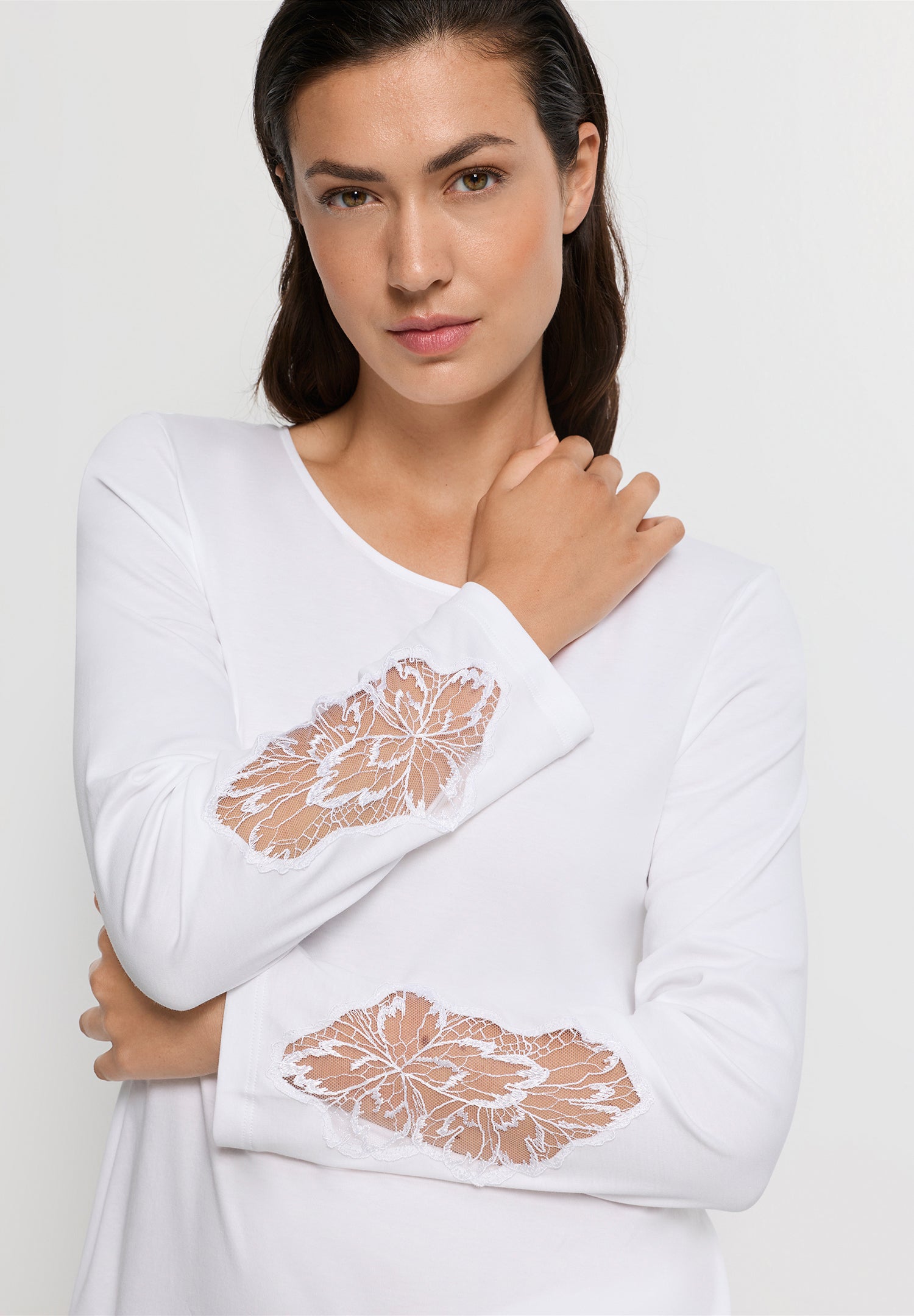 Belen L/Slv Pajama | White 74748-101