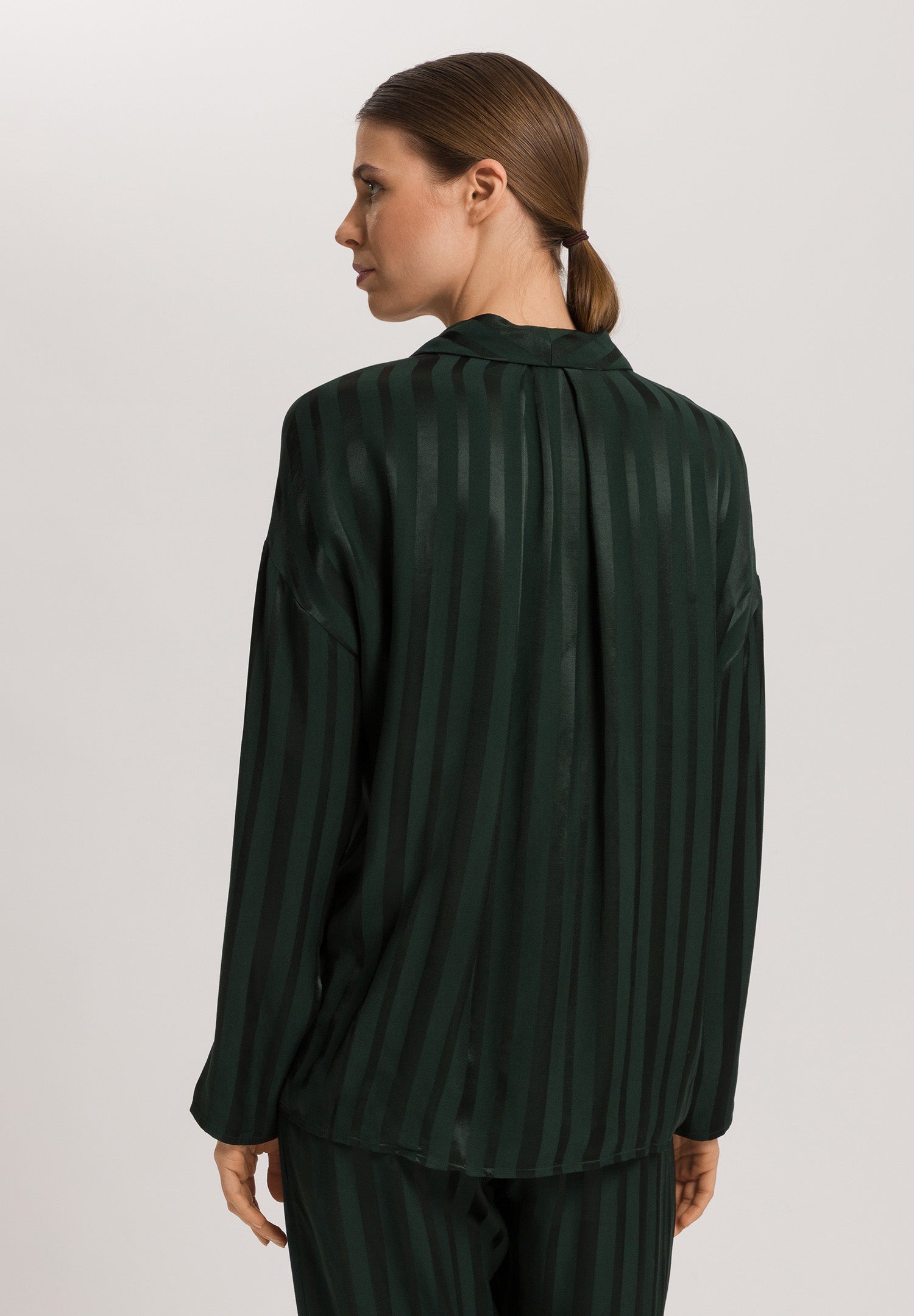 Indra Jacquard Stripe Shirt | Dark Malachite 74758-2709
