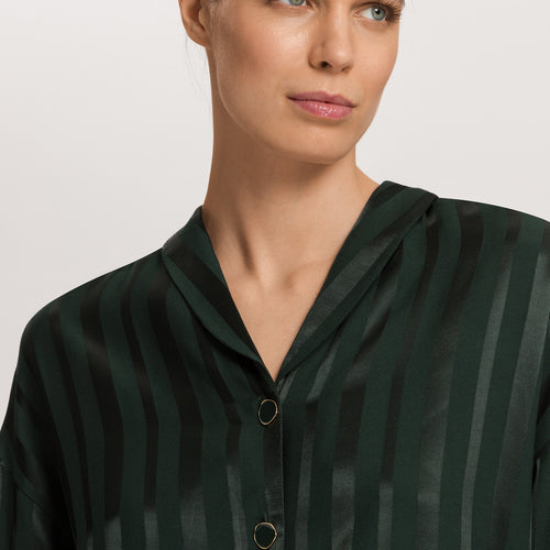 Indra Jacquard Stripe Shirt | Dark Malachite 74758-2709