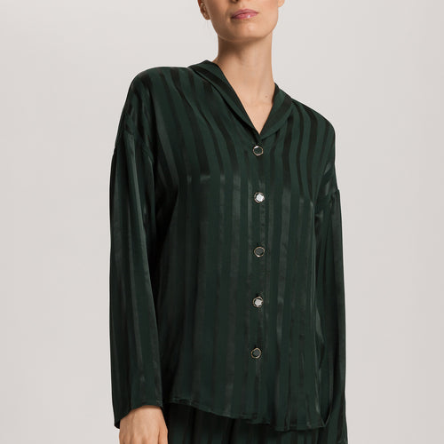 Indra Jacquard Stripe Shirt | Dark Malachite 74758-2709