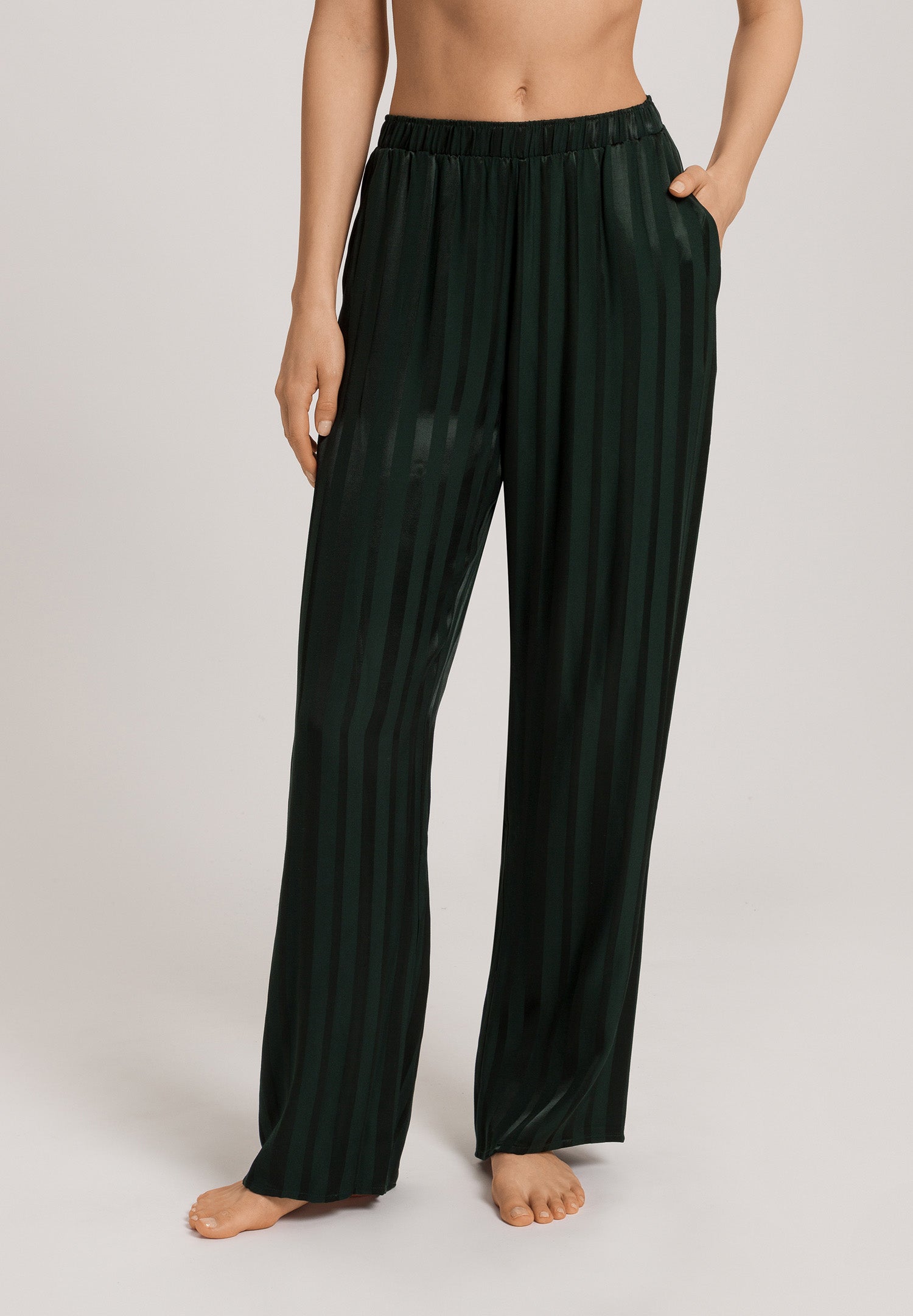 Indra Jacquard Stripe Pants | Dark Malachite 74759-2709