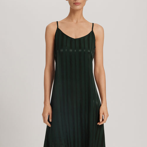Indra Jacquard Stripe Chemise | Dark Malachite 74760-2709