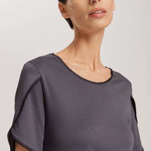 Una Crochetta Stitch Cotton Nightgown | Black Pearl 74771-2183