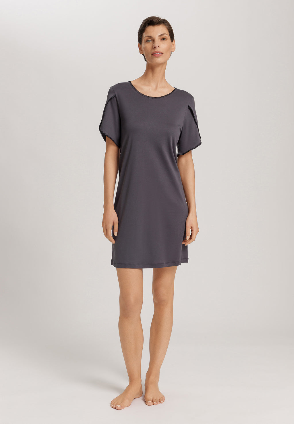 Una Crochetta Stitch Cotton Nightgown | Black Pearl 74771-2183