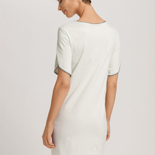 Una Crochetta Stitch Cotton Nightgown | Green Beryl 74771-2707