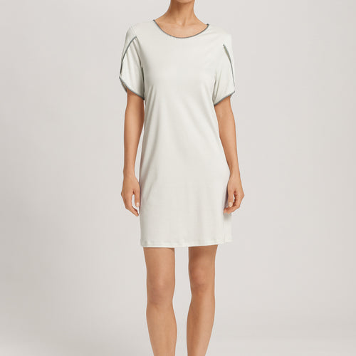 Una Crochetta Stitch Cotton Nightgown | Green Beryl 74771-2707