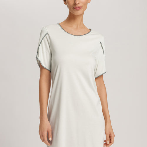 Una Crochetta Stitch Cotton Nightgown | Green Beryl 74771-2707
